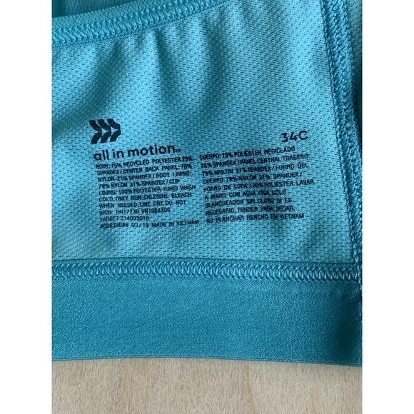 All In‎ Motion Sports Bra Womens Size 34C - Picture 5 of 7